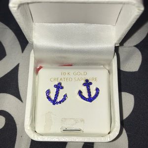 10k Gold Anchor Earrings